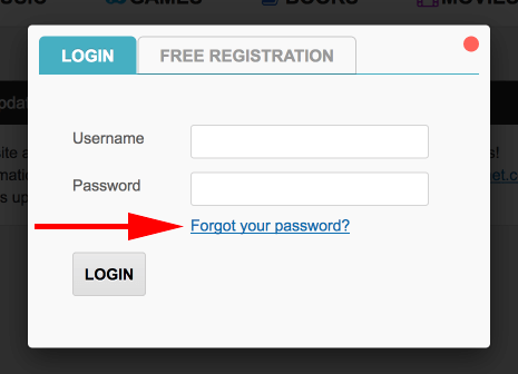Forgot Password Screenshot